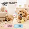 Pet Molar Bite Toys Spatula Shaped Dog Chew Toy with Braided Fabric Rope, Interactive Puppy Teething Oral Cavity Protection Toy, for Small Medium Dogs