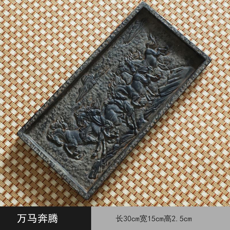 Керамический поднос для сухого заваривания чая, чайный сервиз кунг-фу, аксессуары для хранения воды, квадратный, круглый, большой, лакированный чайный столик, держатель для горшка