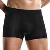 Мужское боксерское нижнее белье средней посадки с эластичным поясом, однотонные шорты-брифы, однотонные