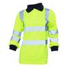Ladies/Womens Hi-Vis Long Sleeve Polo Shirt