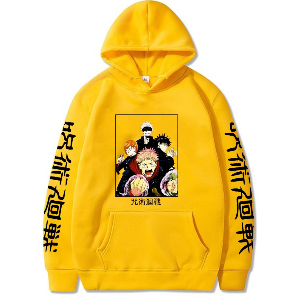 Jujutsu Kaisen Японское Аниме Годжо Сатору Графические Худи Оверсайз Худи с Капюшоном Длинный Рукав Хлопковое Худи Мужская Женская Одежда