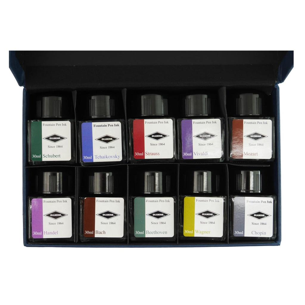 Diamine Bottle Ink Music Set 10 Colors 30ml
