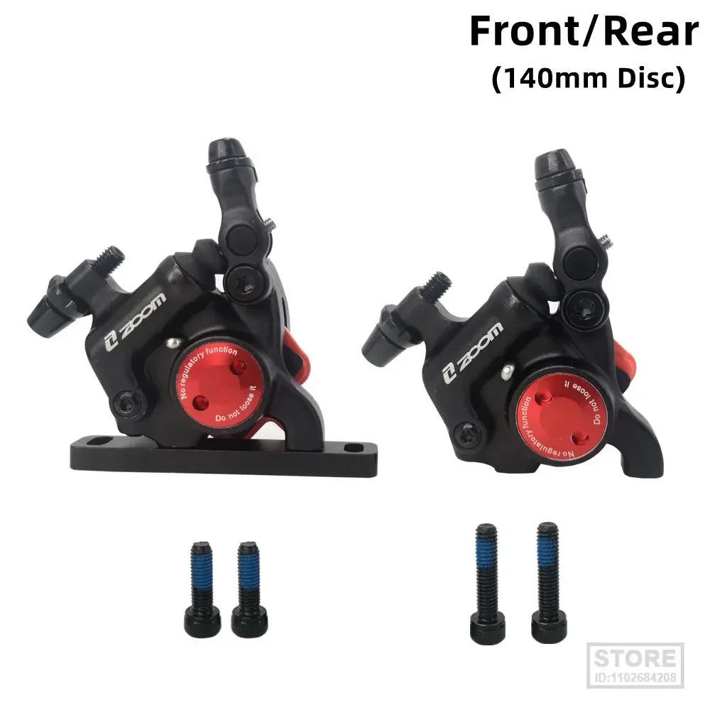ZOOM New Road Bike Disc Brake Calipers Front Rear Hydraulic Brake Disc HB105 Line Pull Brake Oil 140/160mm Rotor Bicycl Brak Set
