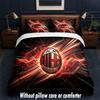 AC Milan Design Bed Bedding Set 1 Duvet Cover + 2 Pillowcases Soft Breathable Household Bed Linens