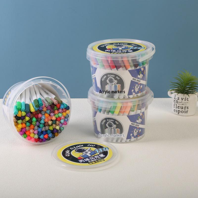 Набор акриловых маркеров Dingdinghu 110 цветов, штабелируемые, для детского рисования на непрозрачной бумаге