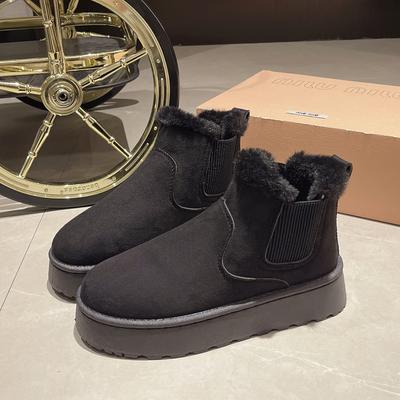 Зимние ботинки женские новые резиновые ботинки на толстой подошве для улицы повышенного комфорта теплые прогулочные хлопковые ботинки модные зимние ботинки