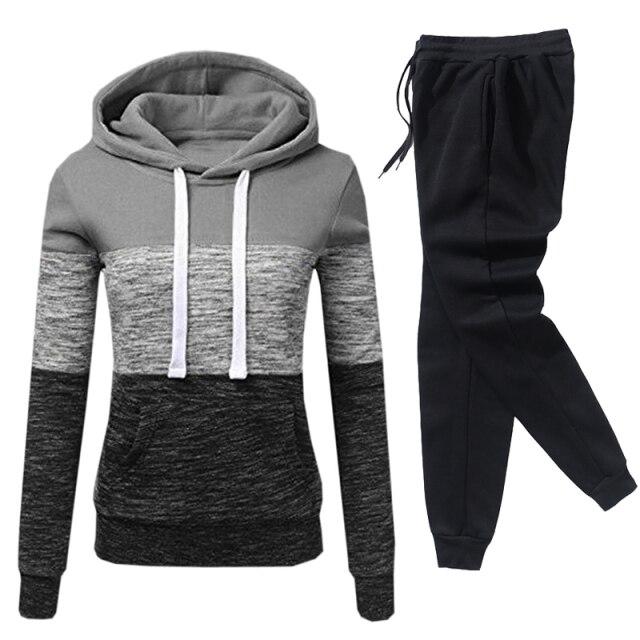 Winter Tracksuit Women 2 Piece Set Suit Female Hoodies and Pants Outfits 2021 Women's Clothing Autumn Warm Sweatshirts Outfits