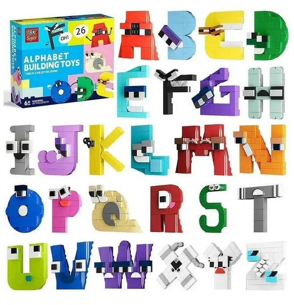 A-Z Алфавиты Обучающие Игрушки ABC Алфавит Обучающие Игрушки, ABC Обучение для Малышей Кирпичики для Построения Знаний об Алфавите для Мальчиков Девочек
