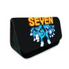 Colorful Number 67 Print Double-Layer Flip Fabric Pen Case 3D Cartoon Triangle Design Best Gift for School Kids