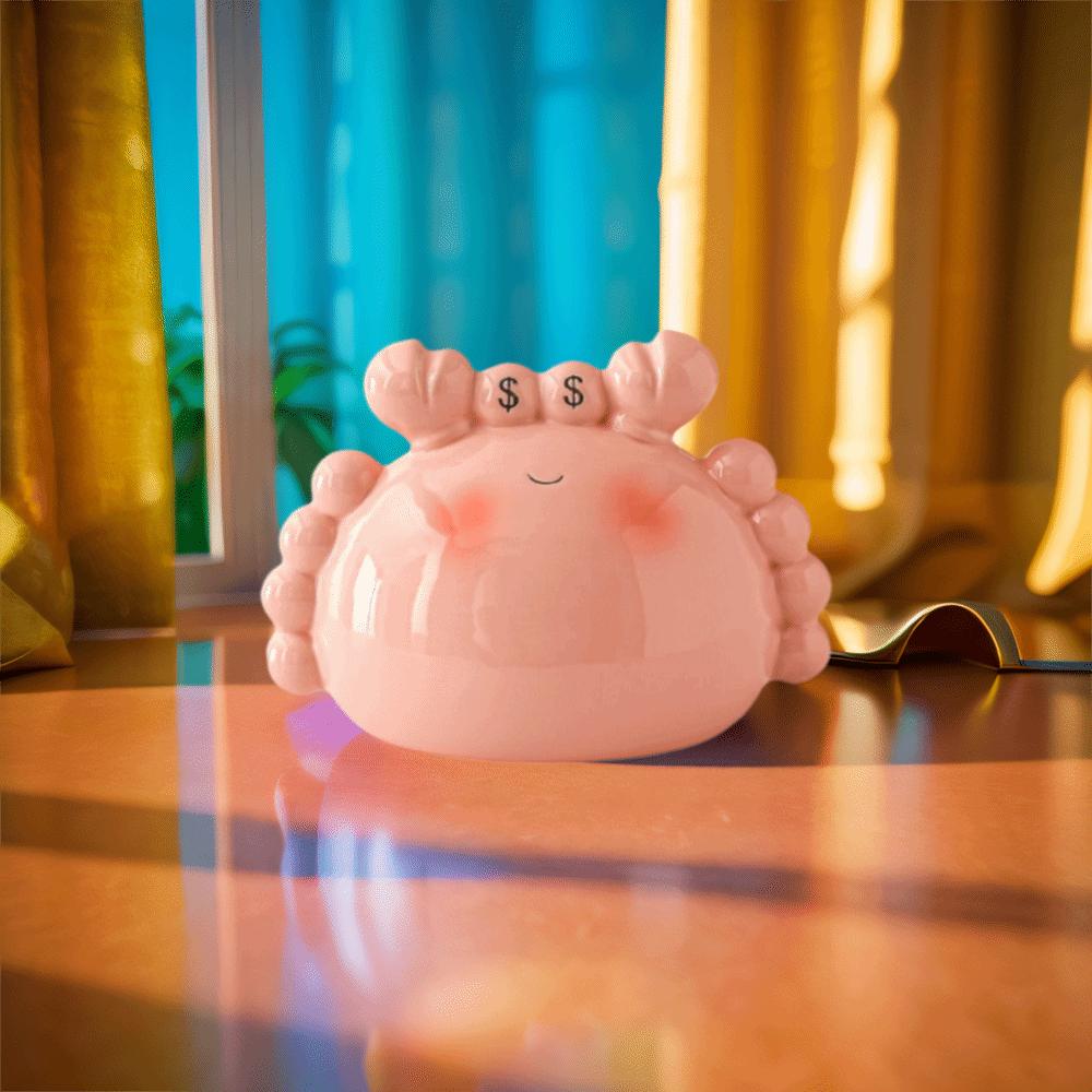 Ceramics Cartoon Crab Money Box Large Capacity Saving Box Animal Figurines Money Boxes Ornament