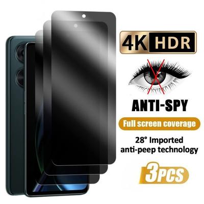 Закаленное стекло для защиты от шпионажа, 3 шт., OPPO A3 A3X A18 A38 A98 A78 A57 A58 A16K A17 A17K A16 A94 A15 A12 A9 A7 A5S A5 A57 F9 Reno 8T 7 7Z 6 6Z 3 2F 2Z
