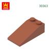 Нетоксичный 62 шт./лот 30363 Скат 18 2x4 отверстия Наклонный 2 ряда Кирпичик Moc Цветные Аксессуары Совместимые с Кирпичиками DIY Детская Игрушка