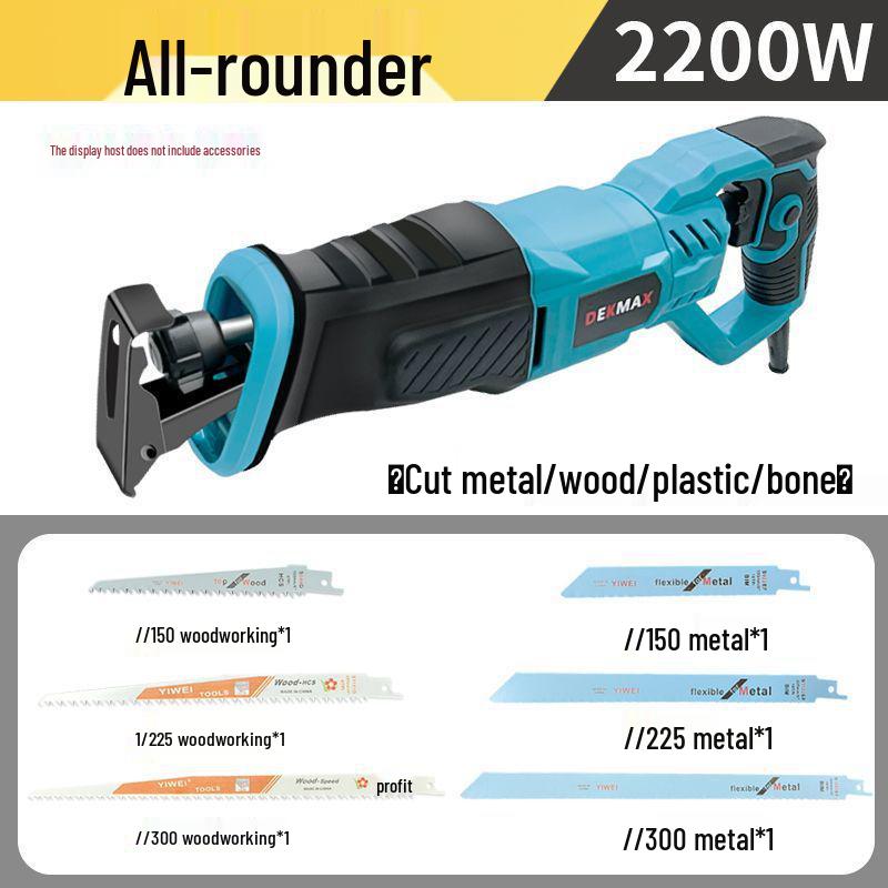High-Power German Electric Handheld Reciprocating Saw for Cutting Metal & Wood