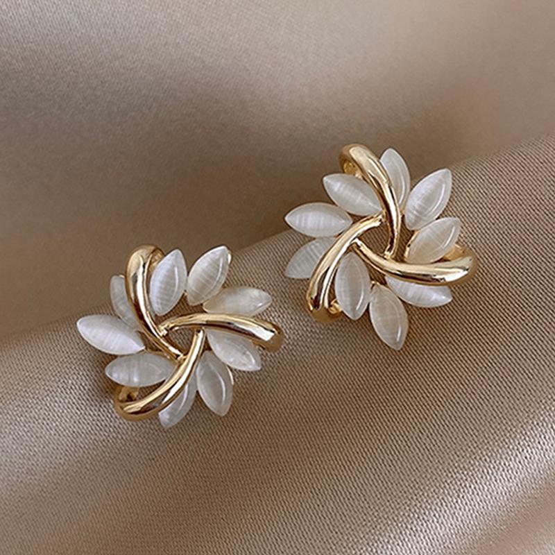 Korean Exquisite Flower Butterfly Earrings For Women Bling AAA Zircon Stud Earring Girl Wedding Party Sweet Jewelry Brincos