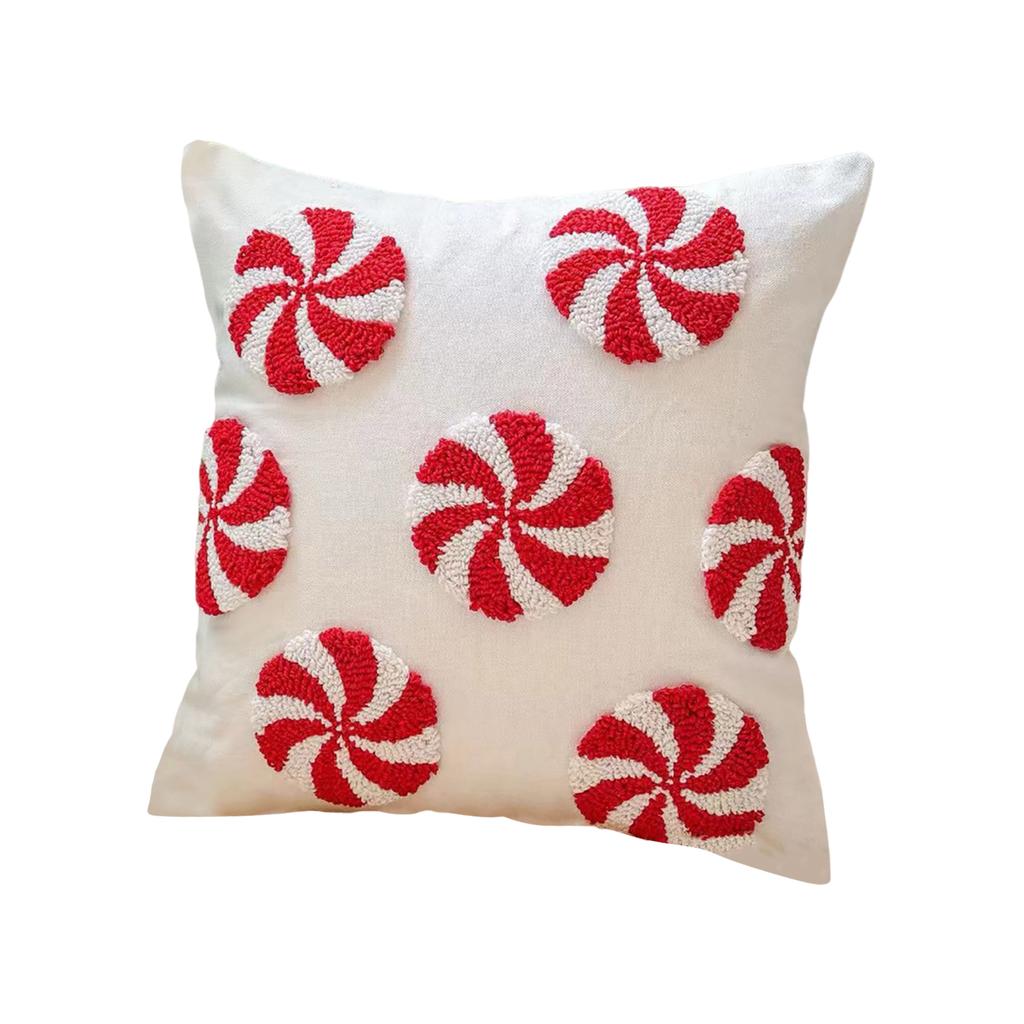 45cm Christmas Pillow Cover, Christmas Deer Cane, Home Sofa Pendant, Decorative Cushion
