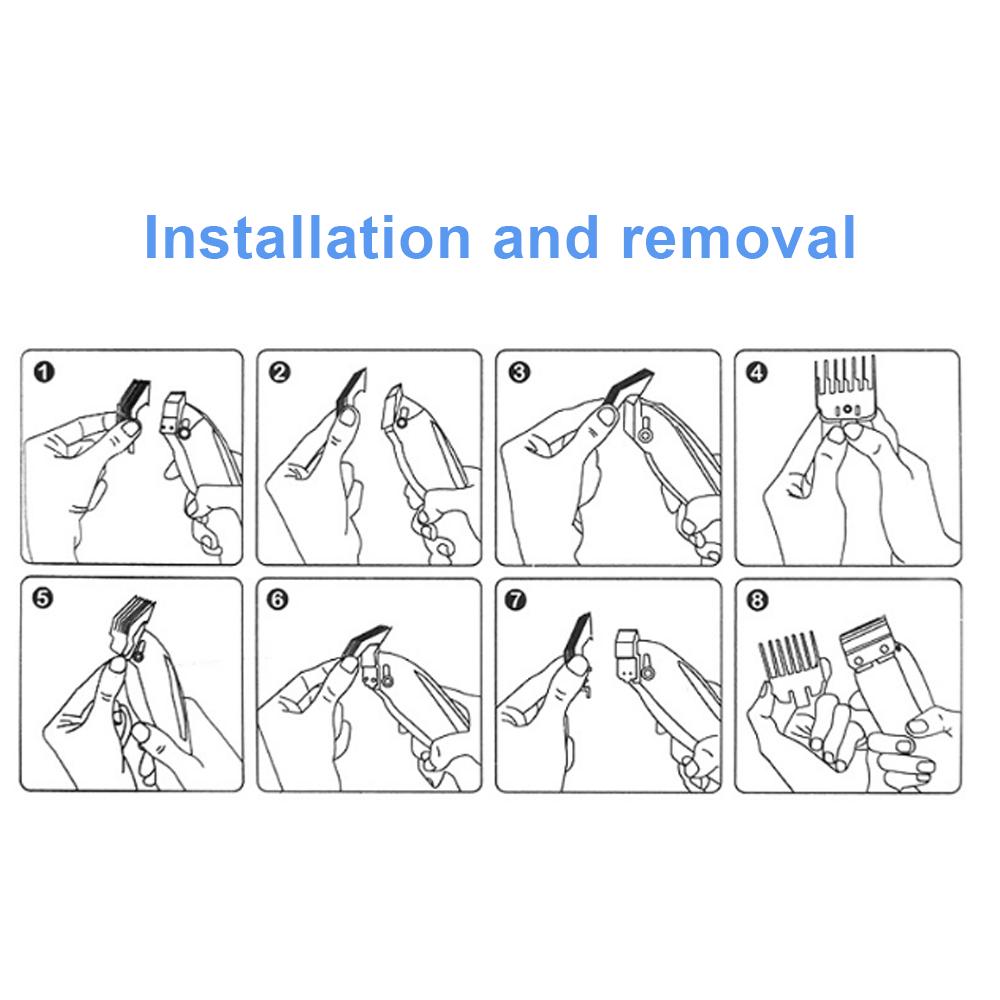 8 шт./комплект, 3 мм-25 мм, универсальная стрижка, зажим для стрижки волос, ограничительная расческа-триммер