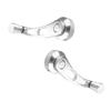 2-Piece Alloy Window Handle Riser Winder Crank for Classic Chevrolet Cars (Silver)