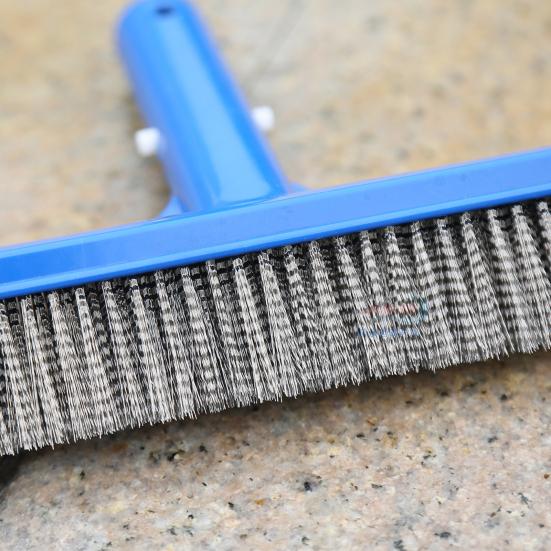 Pool Brush Head Stainless Steel Wire Pool Brush with Curved Ends for Corners Swimming Pool Brushes for Tiles Steps Floors