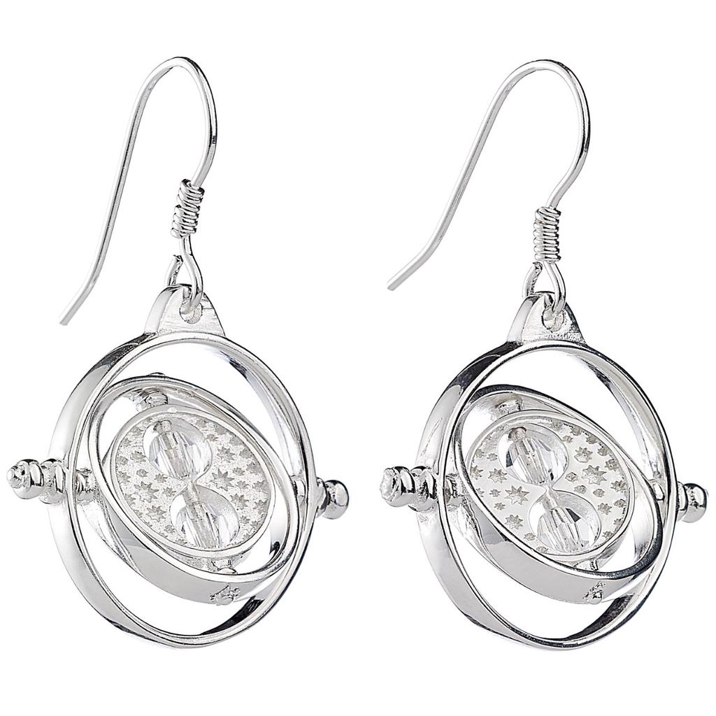 Harry Potter sterling silver Time Turner Drop Earrings with crystals
