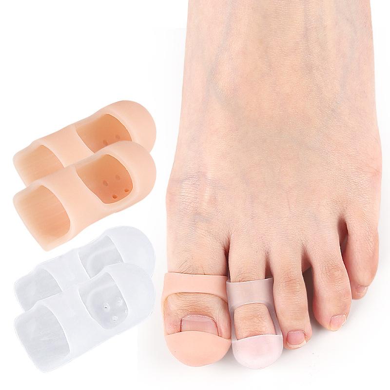 2pcs Toe Separator Finger Protector Applicator Corn Callus Remover Bunion Corrector Pedicure Tools Pain Relief Tube Foot Care