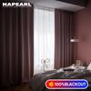 1 шт. NAPEARL 100% затемняющие однотонные льняные занавески для спальни, современные шторы кольцевого типа, занавески для гостиной, домашний декор
