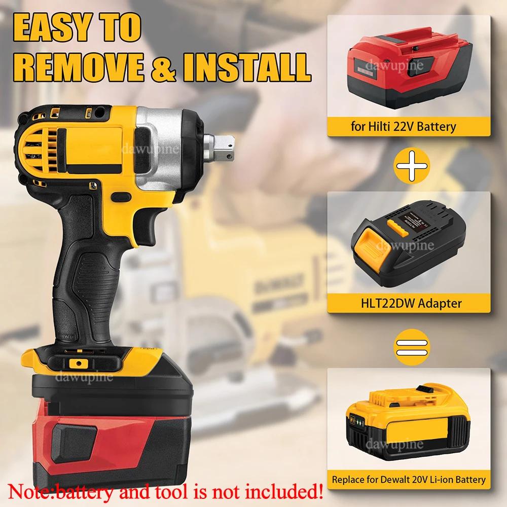 Адаптер-преобразователь для электроинструментов для аккумулятора Hilti 22V B22 Li-ion для Makita для Milwaukee для Dewalt для Bosch 18V Электрические инструменты