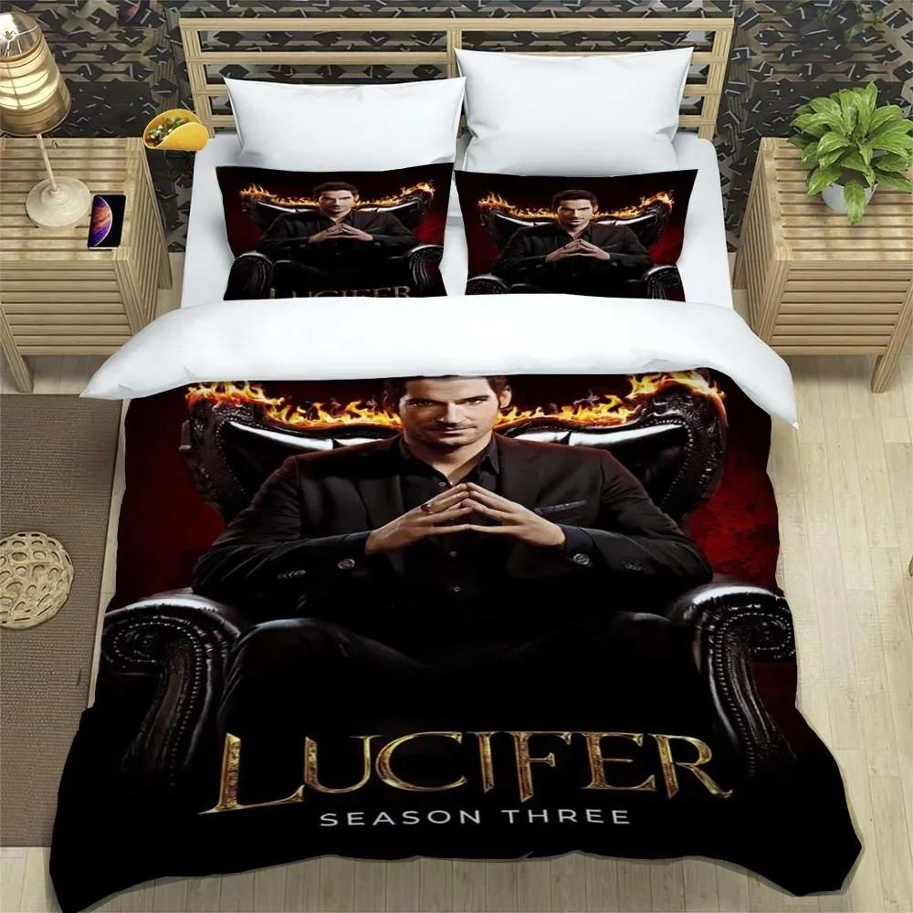 Cartoon Tv Lucifer Bedding Set Exquisite Bed Supplies Set Adult Duvet Cover Bed Comforter Set Bedding Set Birthday Gift