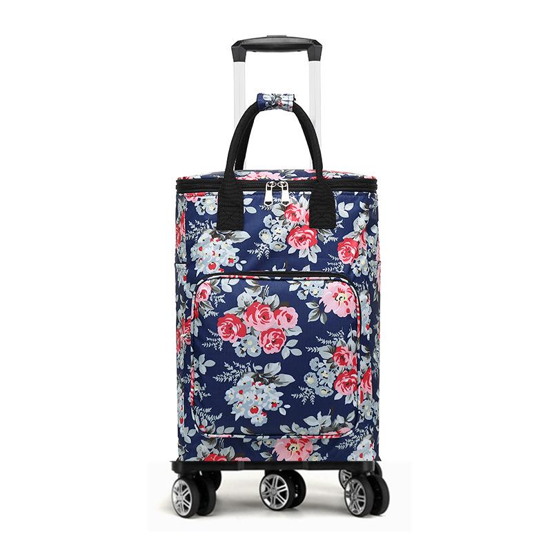 Складная Портативная Тележка для Продуктов с Сумкой - Бытовая Тележка для Супермаркета