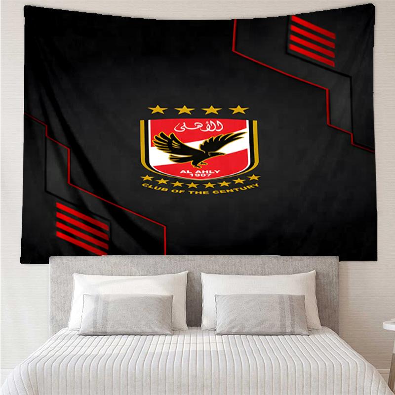 1PC Ahly Football club Printed Tapestry Room Decoration Wall Hanging for Living Room Bedroom, dormitory, Birthday and Christmas gifts