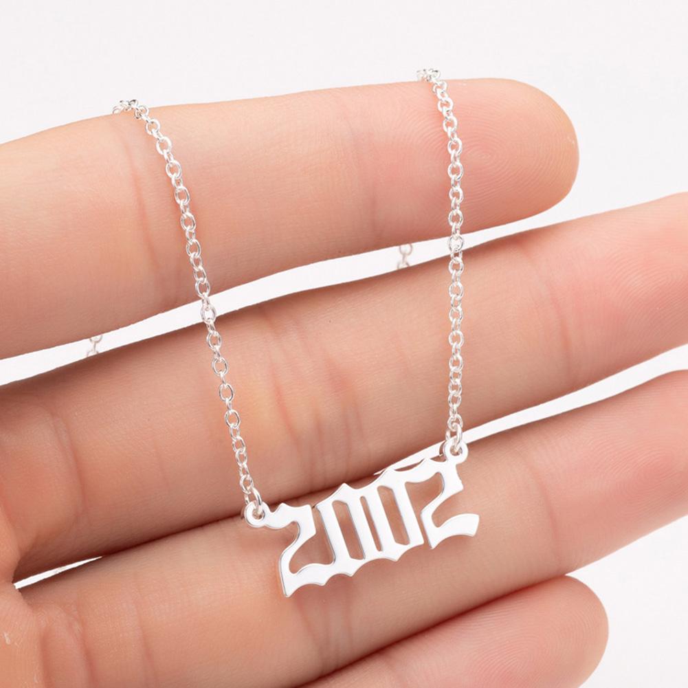 Puntos 1980-2019 год рождения номер подвеска-подвеска-цепочка из нержавеющей стали ювелирные изделия