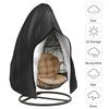 Hanging Chair Cover with Zipper Waterproof Anti UV Weather Resisatant Outdoor Garden Swing Egg Chair Seat Furniture Protectorjavascript:
