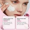 Vitamin C and cherry blossom essence sunscreenSPF 50+,PA++++,Facial moisturizing sunscreen,Face Sunscreen Leaves No Sticky Feeling,Travel Size Sunscre