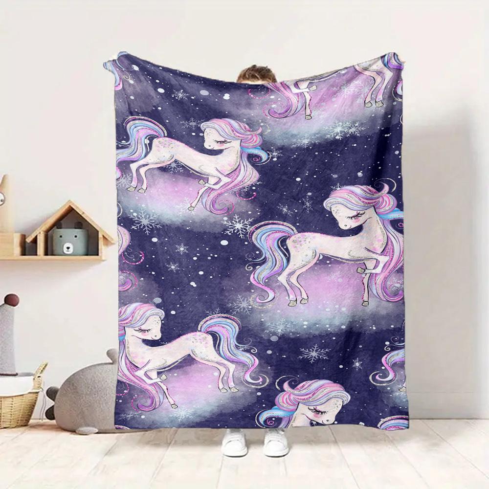Unicorn Dreams Flannel Blanket Throw Blanket Soft Warm Sofa Bed Camping Car home Decor Unique Christmas Gift C930805
