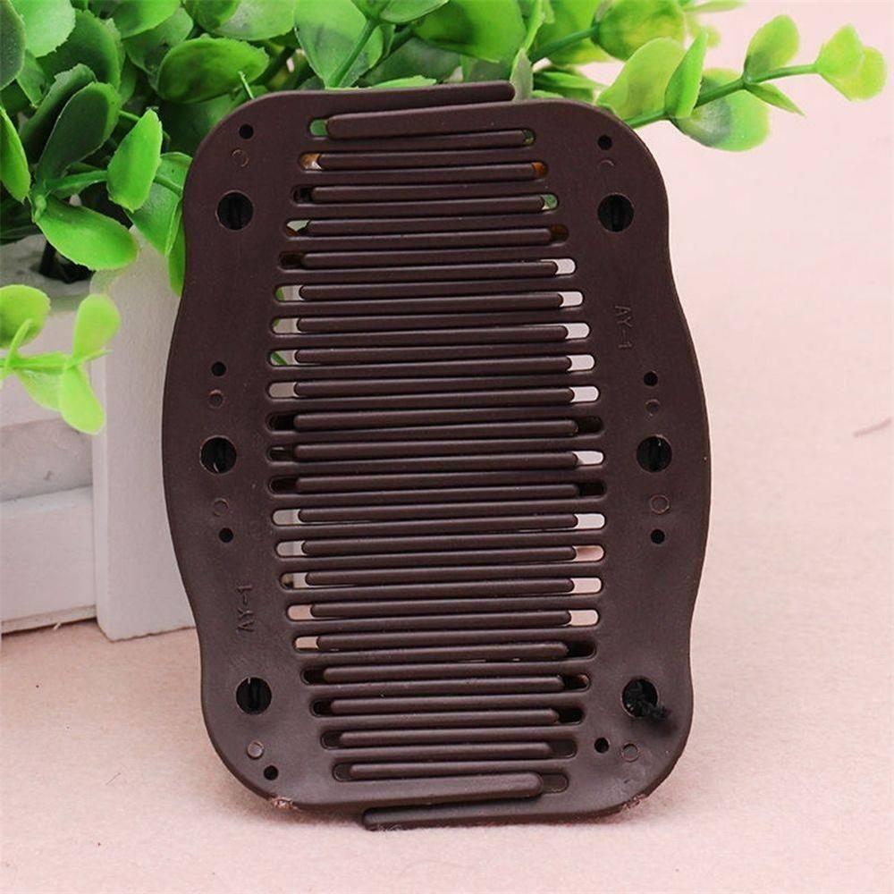 Easy Flower Stretchy Hair Accessories Butterfly Wood Beads Double Hair Comb Magic