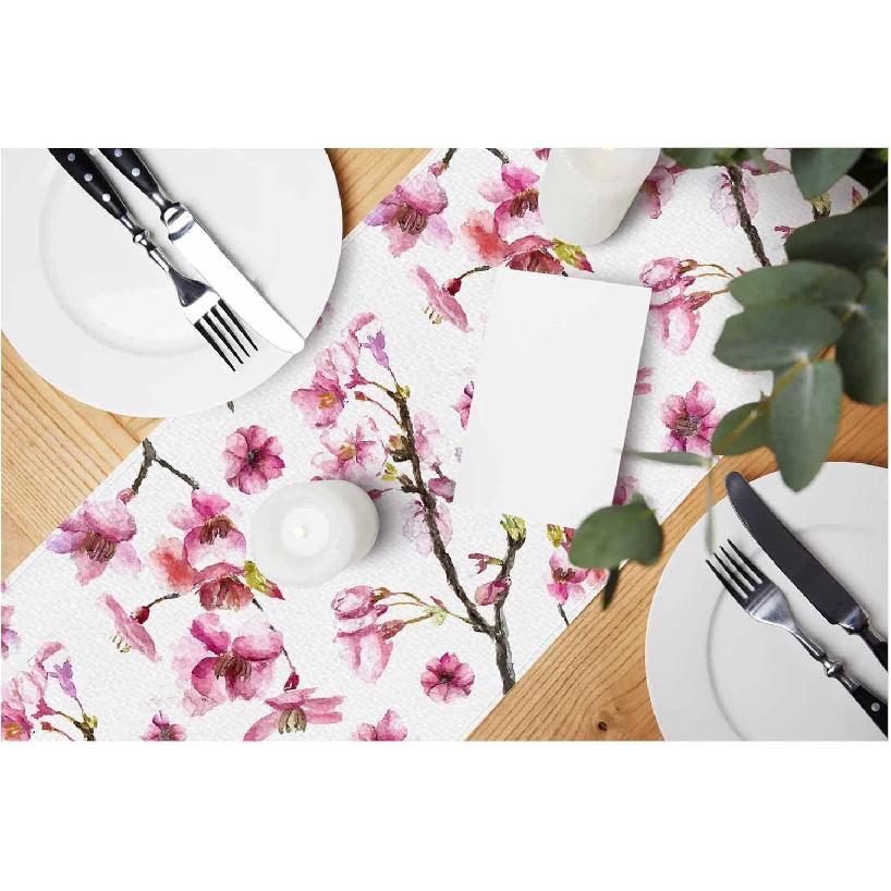 HOSNYE Table Runner Brown Leopard Pattern,Cotton Linen Table Runner Decoration for Kitchen Family Dinner Table Holiday Party Farmhouse Style 13 x 72