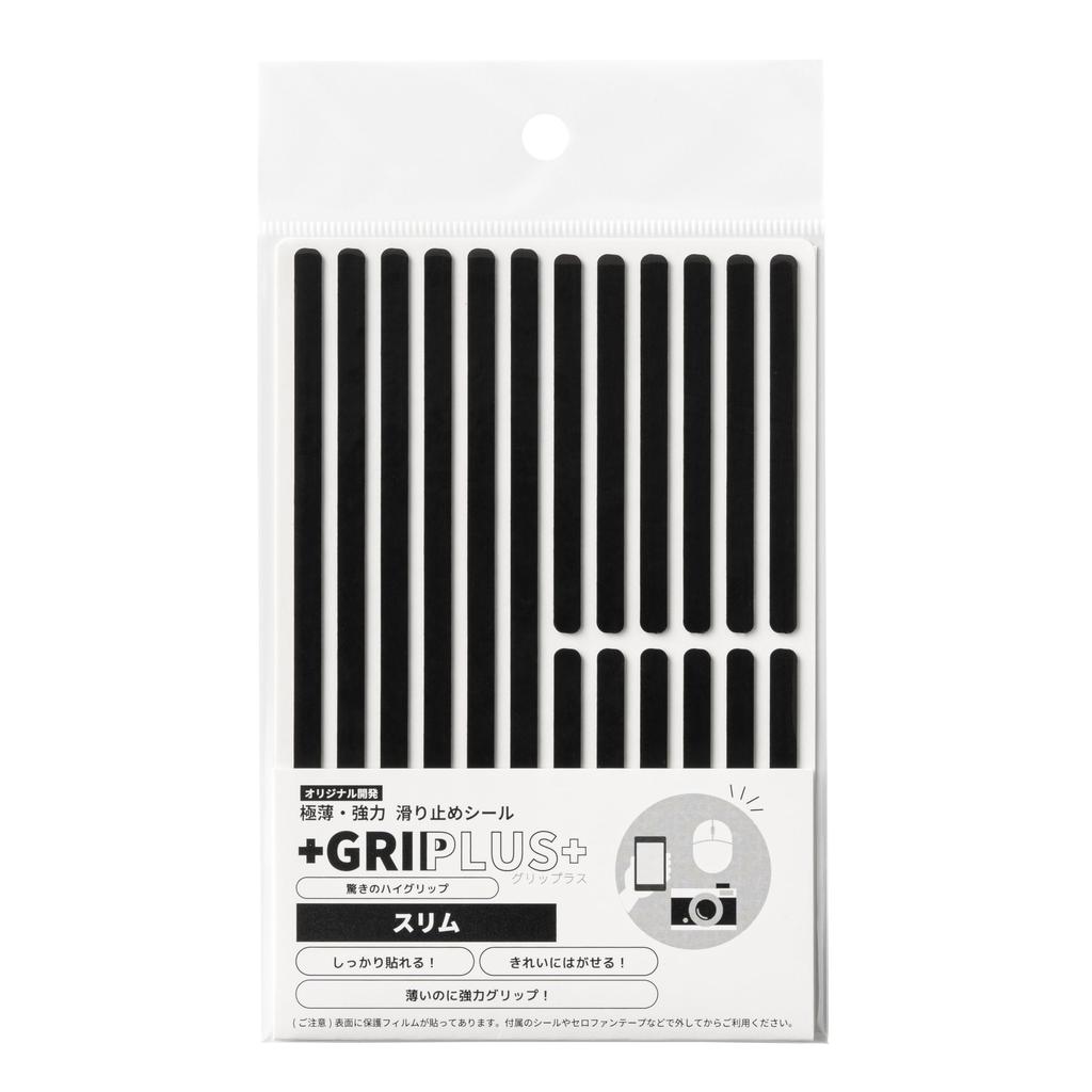 GRIPLUS and Strong Postcard Black Ultra-Thin Anti-Slip Sticker, Slim, Size, 1,