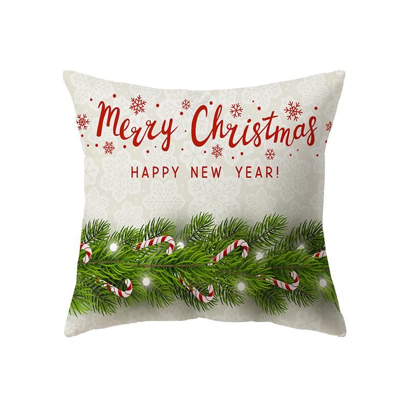 С Рождеством декоративный принт узор наволочка дома гостиная диван украшения квадратная полиэстеровая подушка наволочка