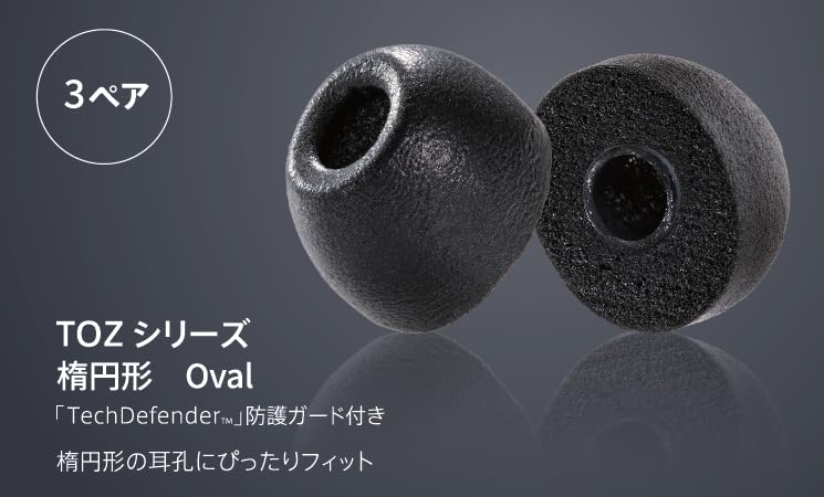 Comply 3 пары с защитными насадками Tech Defender Удобные и ТОЗ-100 (овальный) Наушники-вкладыши, Средние, (Шумоподавление, Посадка, Противоскольжение)