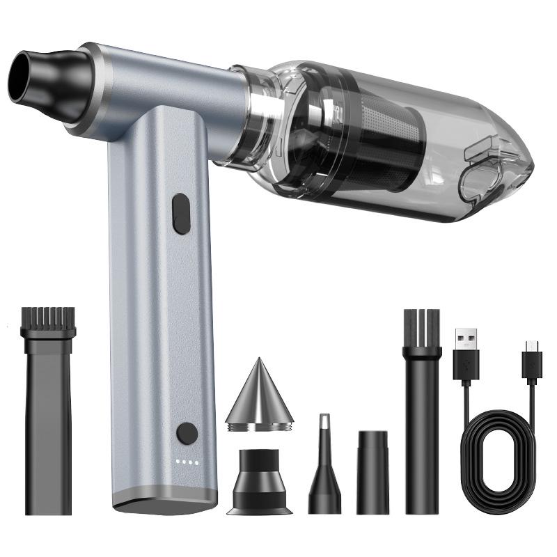 Портативный беспроводной пылеуловитель двойного назначения для чистки дома, автомобиля и электроники (Клавиатура, Корпус компьютера)