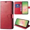 Protective Case - BOOLING - for Samsung Galaxy A56 5G - Red PU Leather - Scratch-Resistant - Foldable