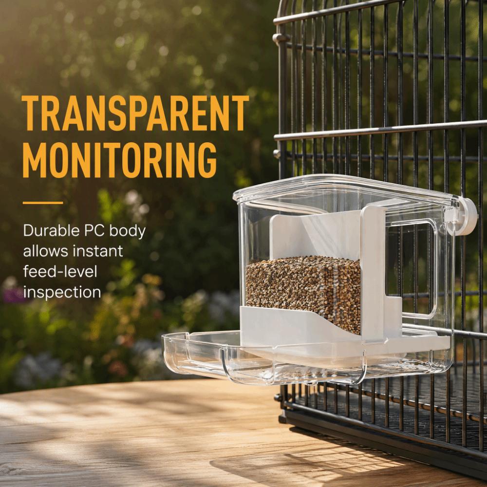 Large Capacity Small Pet Hanging Cage Splash-Proof Hanging Cage Feeder Small Pet Birds