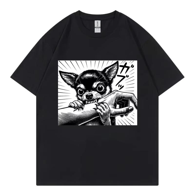 Funny Chihuahua Dog Meme Tshirt Unisex Unisex Gothic Vintage Short Sleeve Tshirts Fashion Casual Loose Cotton T Shirt Streetwear