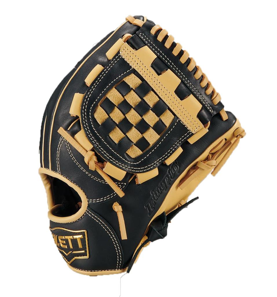 ZETT Fine Play Youth Softball Black X Size BJGB74540Z Glove, All-Around, Pastel, Right-Handed Throw, L,