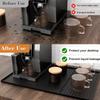 2 in 1 Silicone Coffee Machine Mat Non-Slip Countertop Protector Mat  for Water Cup Mug
