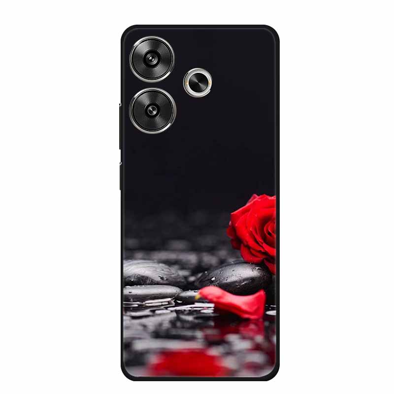 Phone Case For Xiaomi Poco M6 4G Back Cover Case Shockproof Black Silicone Soft Funda For Poco M6 Case PocoM6 M 6 6.79" Coque
