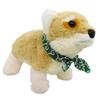 Fluffy Shiba Inu Plush Toy with a Cute Pose for Maximum Relaxation Soft To the Touch, Includes Arabesque Bandana [Stand-Up Pose Type & Shiba Inu]