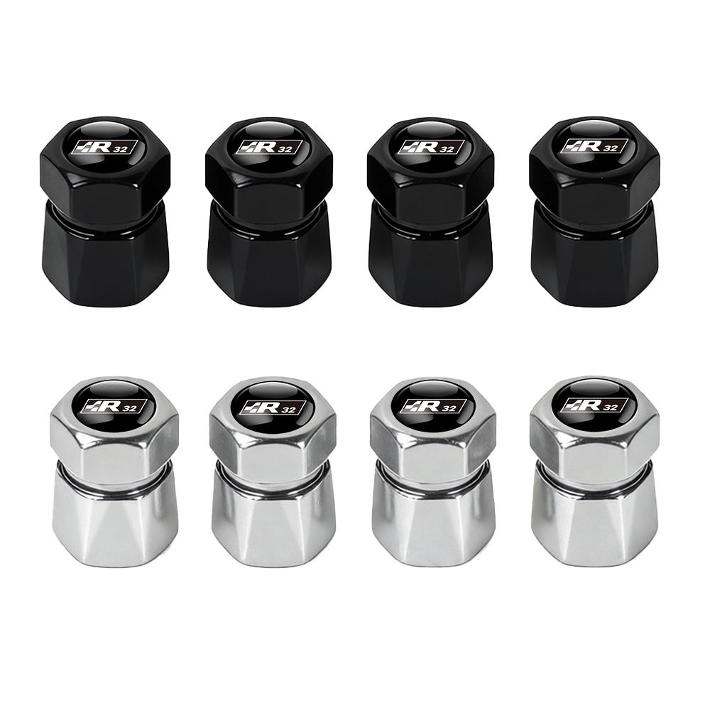W1523D Metal Car Wheel Tire Valve Stem Caps Exterior Accessories For Volkswagen VW R Polo Passat Rline Golf 4 5 6 Tiguan Jetta GTI