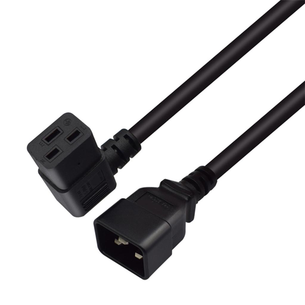 Эффективный 16A 250V шнур питания прямоугольный IEC320 C19 - C20 кабель питания для источников питания ИБП 3x1.55mm2 провод питания