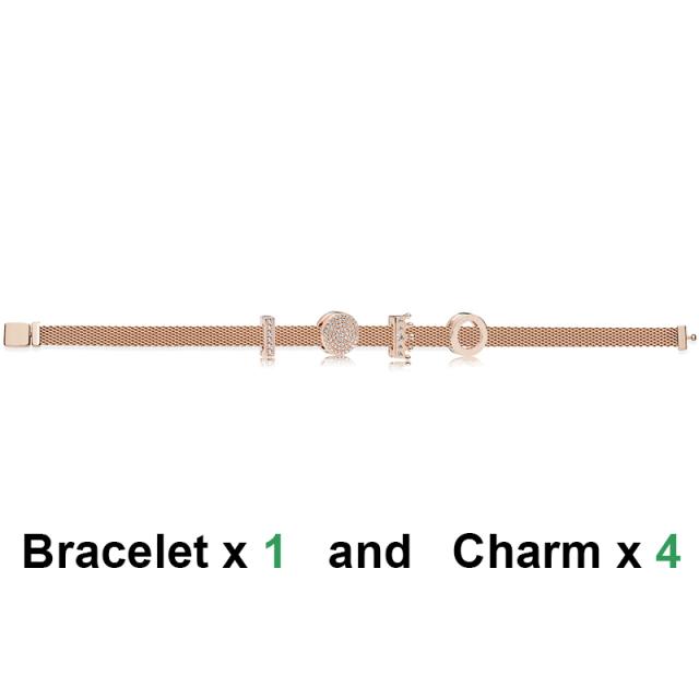 S925 Silver Color Charms Bracelet Set DIY Bracelet with Charms Luxury Original Women Bracelet Charms Jewelry Gifts for Women