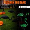 2Pcs/Set Simulation Flamingo Garden Stake Decoration Weather-proof Indoor Outdoor Yard Lawn Patio Pathway Glow-in-the-dark Skeleton Flamingo